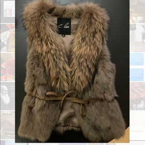 Real fur vest
